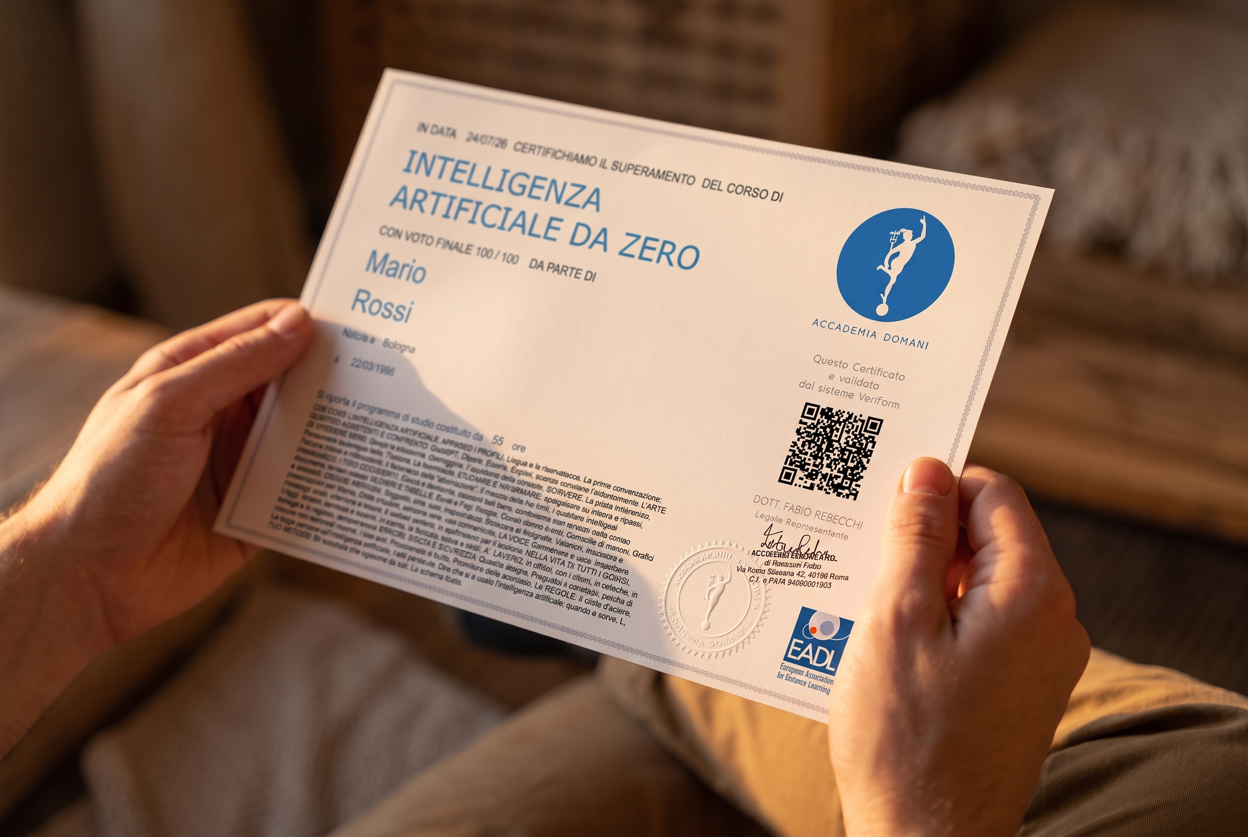 Ottieni il certificato